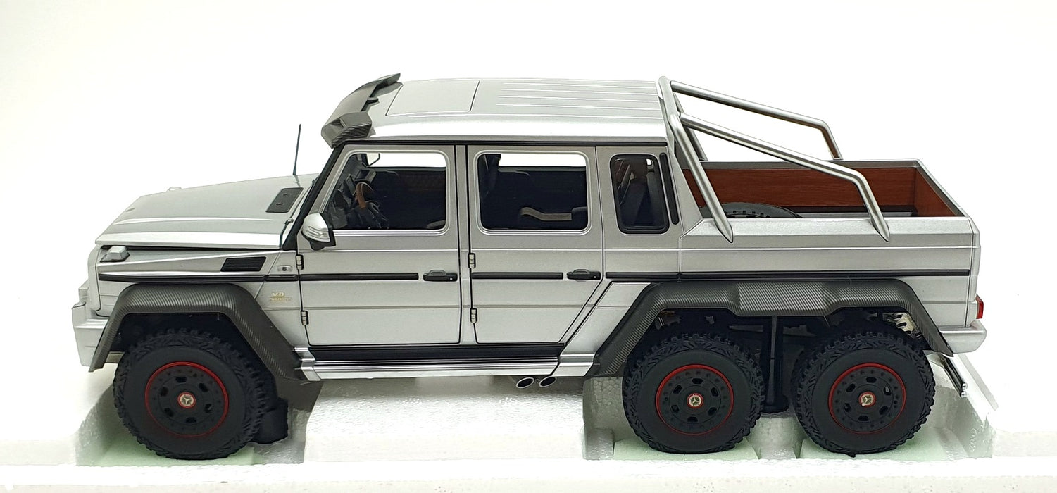 Autoart 1/18 Scale Diecast 76301 - Mercedes G63 AMG 6x6 Truck - Silver