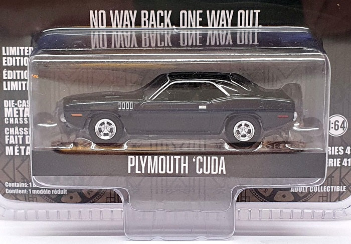 Greenlight 1/64 Scale 62020-F - Plymouth Cuda John Wick Chapter 4 - Black