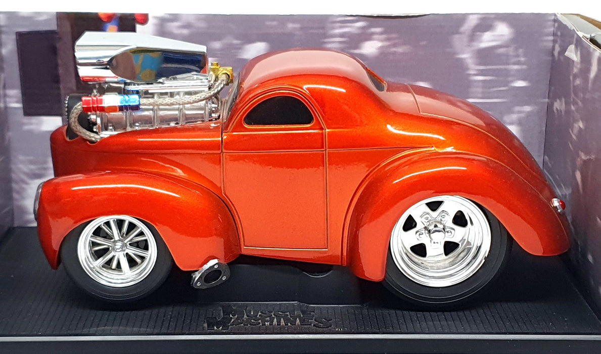 Muscle Machines 1/18 Scale 71166 - 1941 Willys Coupe - Met. Dk. Orange