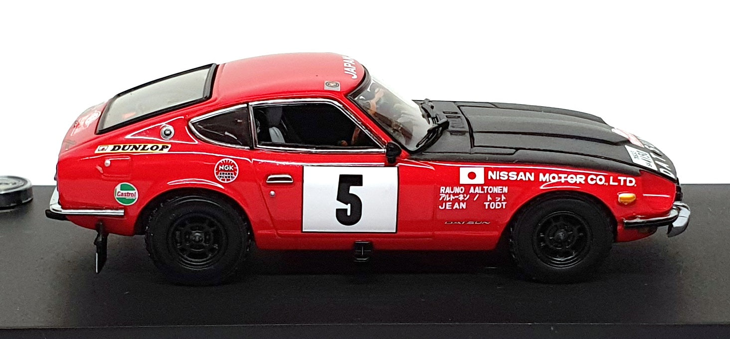 Kyosho 1/43 Scale 03165B - Datsun 240Z #5 Monte Carlo 1972 - Red/Black
