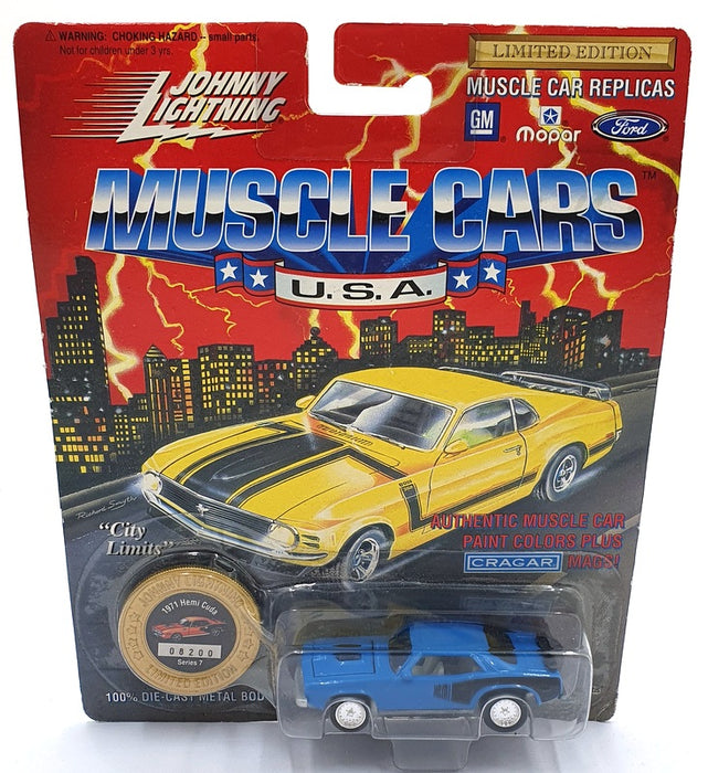 Johnny Lightning 1/64 Scale 200-170 - Muscle Cars 1971 Plymouth Hemi Cuda - Blue