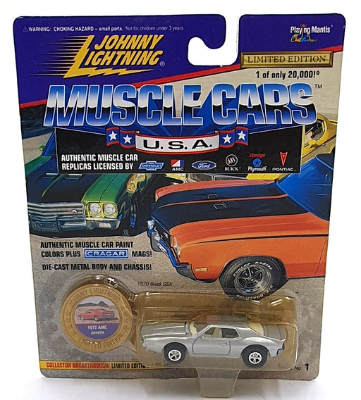 Johnny Lightning 1/64 Scale 202-01 Muscle Cars 1972 AMC Javelin - Silver