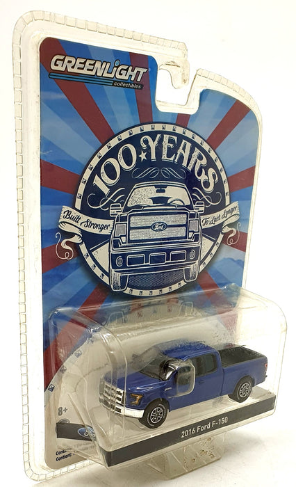 Greenlight 1/64 Scale 30329 - 2016 Ford F-150 Truck -  Met. Blue