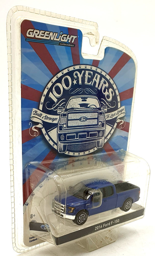 Greenlight 1/64 Scale 30329 - 2016 Ford F-150 Truck -  Met. Blue