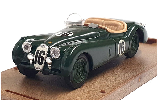 Brumm 1/43 Scale R104 - 1948 Jaguar 3.5L Race Car #16 - Green