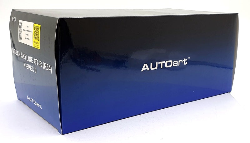 Autoart 1/18 Scale Diecast 77406 - Nissan Skyline GT-R (R34) V-Spec II - White