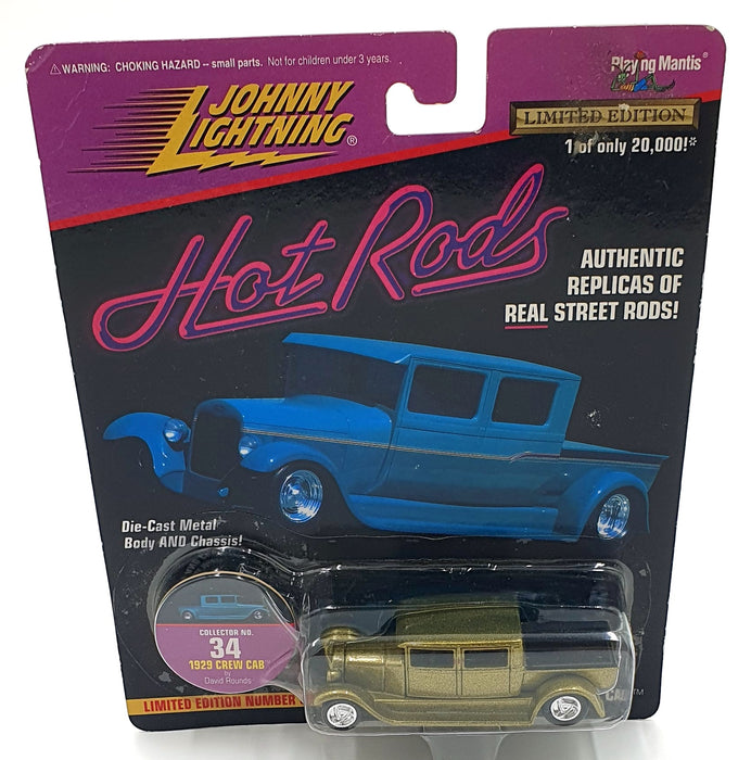 Johnny Lightning 1/64 Scale 441-02 Hot Rods Collector #34 Crew Cab - Gold