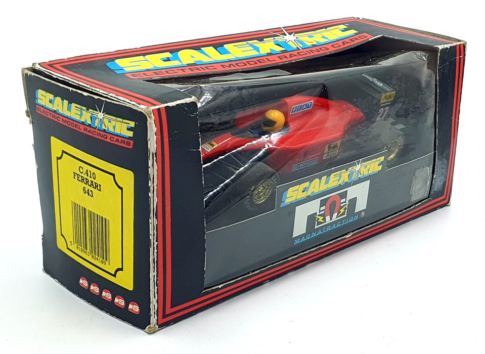 Scalextric 1/32 Scale Slotcar C410 - Ferrari 643 F1 #27 - Yellow Helmet