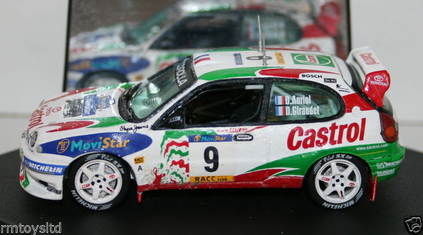 VITESSE 1/43 SCALE - V98150 - TOYOTA COROLLA WRC WINNER CATALUNYA 1998 AURIOL