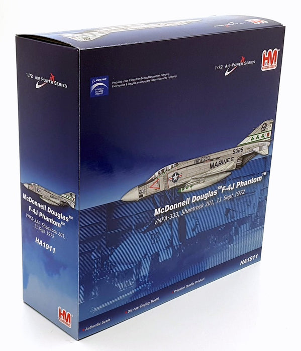 Hobby Master 1/72 Scale HA1911 McDonnell Douglas F-4J Phantom Shamrock 201 1972