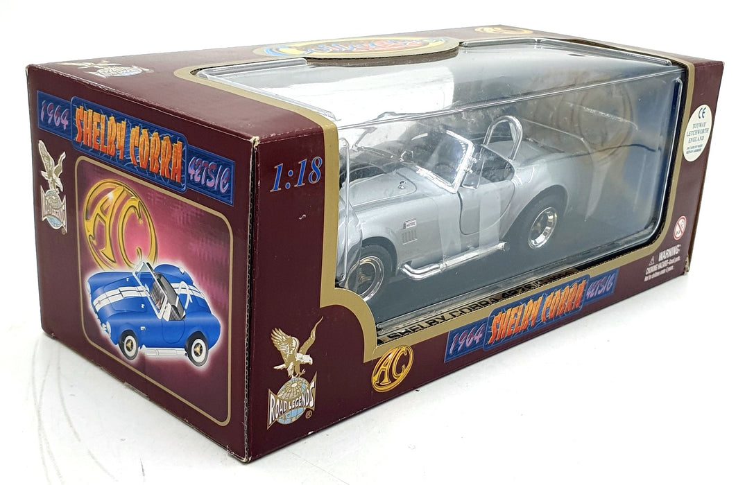 Road Legends 1/18 Scale 92058 - 1964 Shelby Cobra 427 s/c - Metallic Silver