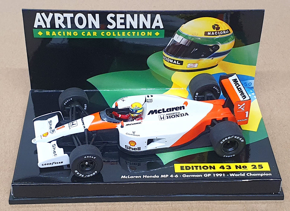 Minichamps 1/43 Scale 540 914391 - F1 McLaren Honda MP 4-6 German GP 1991 Senna