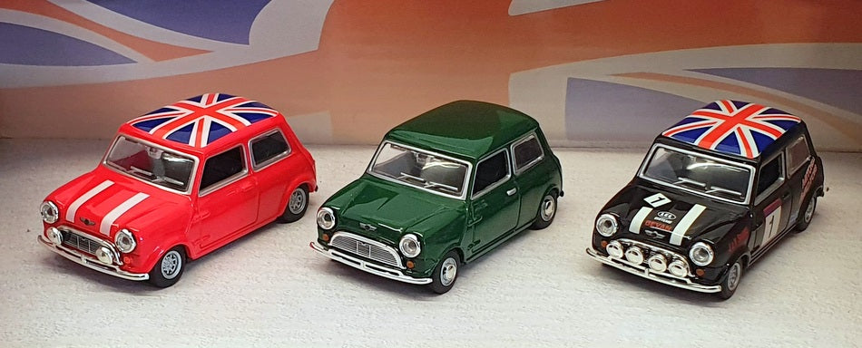 Oxford Diecast 1/43 Scale 68023 - 3 Piece Mini Set - Red Green Black