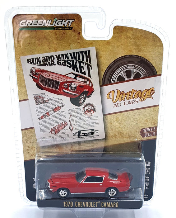Greenlight 1/64 Scale 39090-B - 1970 Chevrolet Camaro - Red