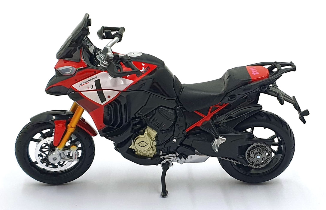 Burago 1/18 Scale 18-51089 - Ducati Multistrada V4 Motorbike - Red/Black