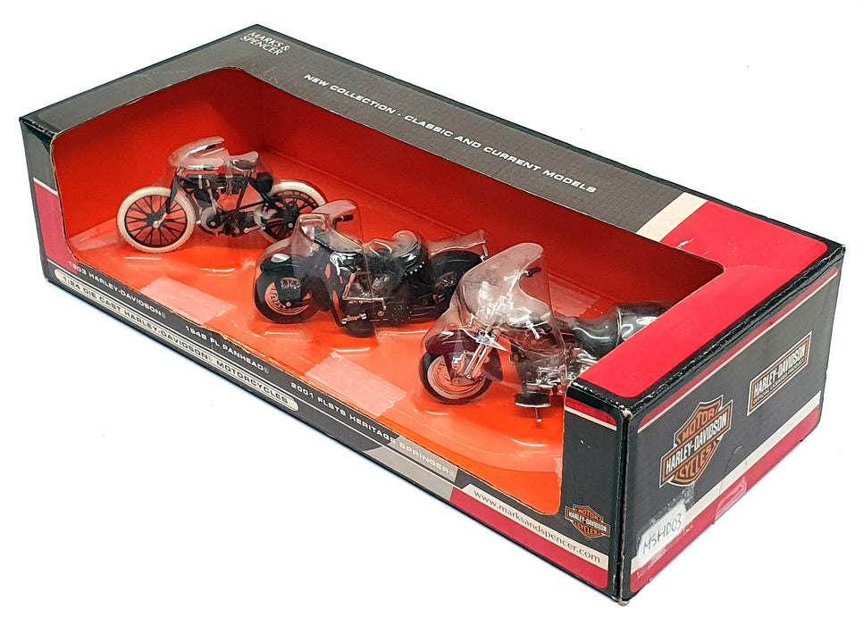 Maisto M&S 1/24 Scale MSHD03 - Harley Davidson Motorbike Set Of 3