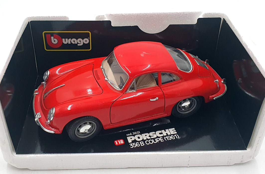 Burago 1/18 Scale 3021 - Porsche 356B Coupe 1961 - Red