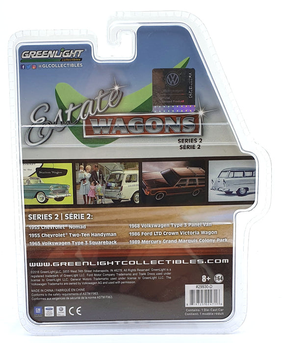 Greenlight 1/64 Scale 29930-D 1968 Volkswagen Type 3 Panel Van