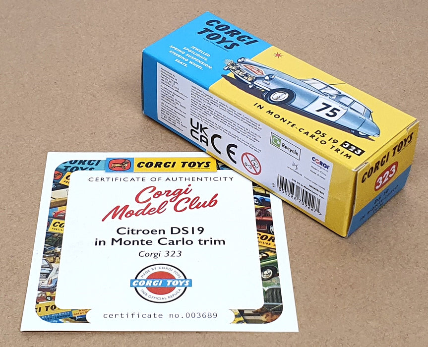 Corgi Toys 323 Reissue CD54321021 - Citroen DS 19 #75 Monte Carlo 1965