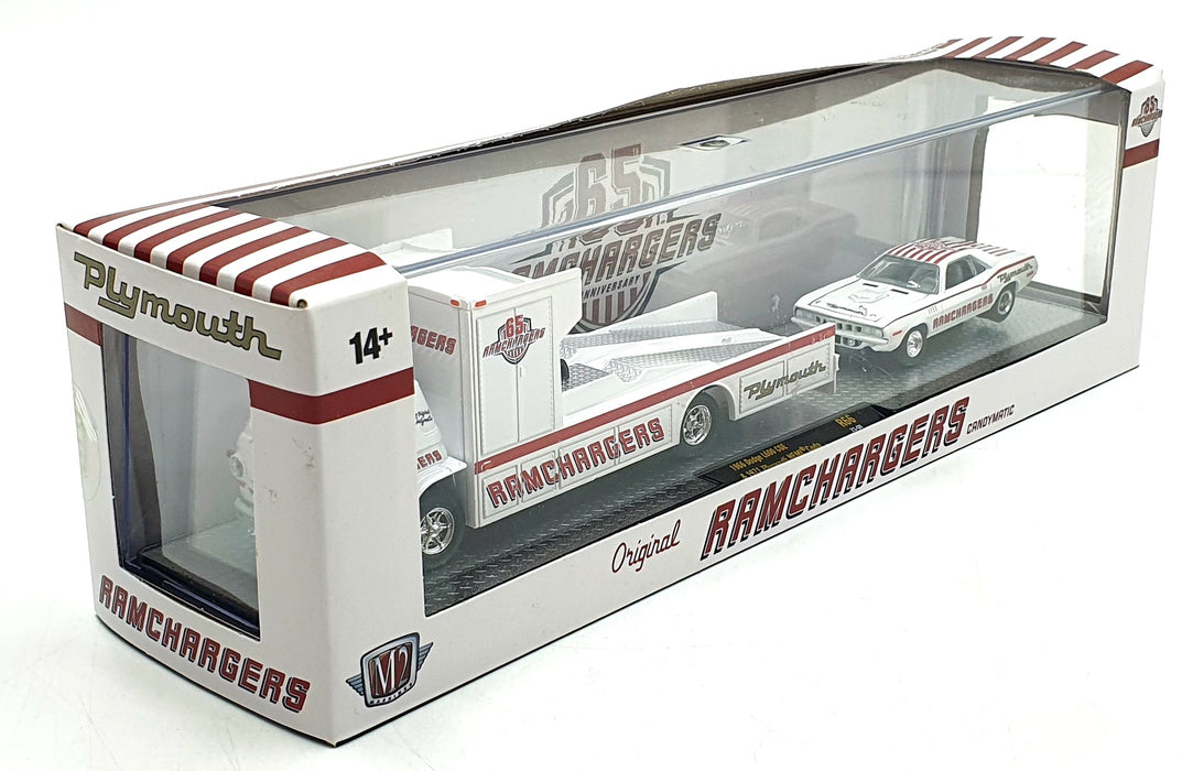 Castline M2 Machines 1/64 Scale R66 '66 Dodge L600 COE & '71 Plymouth HEMI Cuda