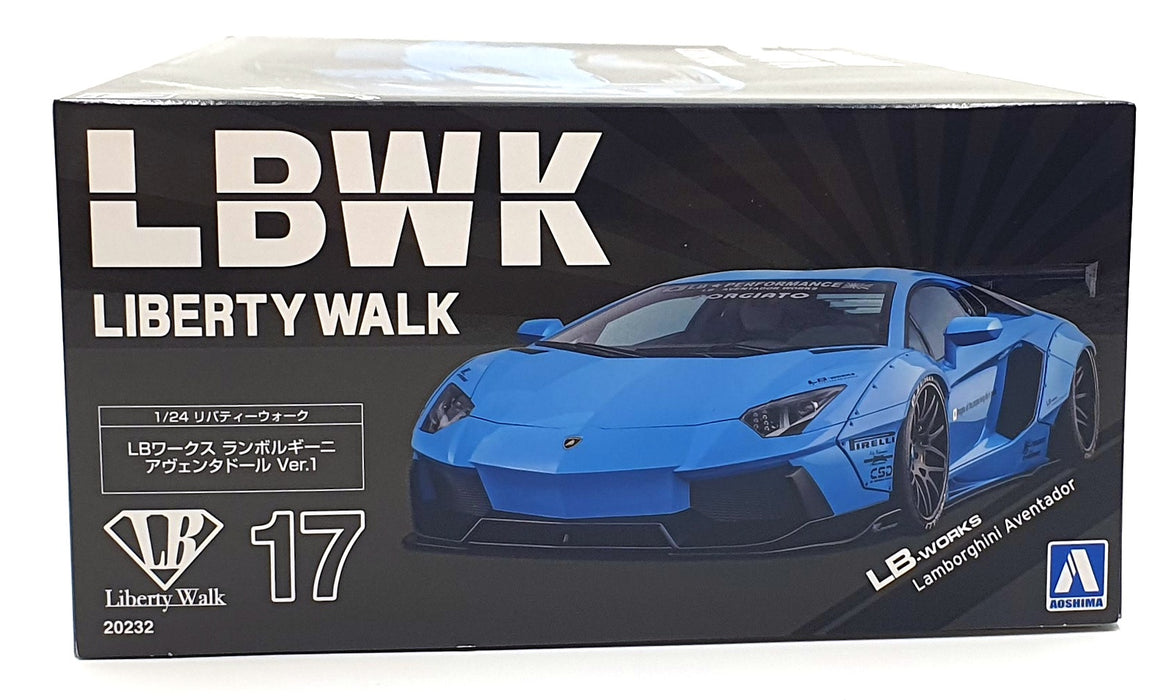 Aoshima 1/24 Scale Kit 20232 - LBWK LB17 Lamborghini  Aventador Model Kit