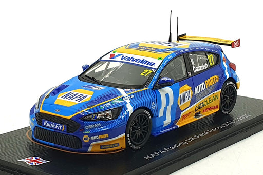 Spark 1/43 Scale UK036 - NAPA Racing UK Ford Focus #27 BTCC 2025 - Cammish