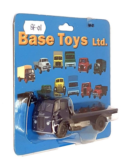 Base Toys 1/76 Scale BF-01 - Leyland Beaver Flatbed Lorry - Dk. Blue