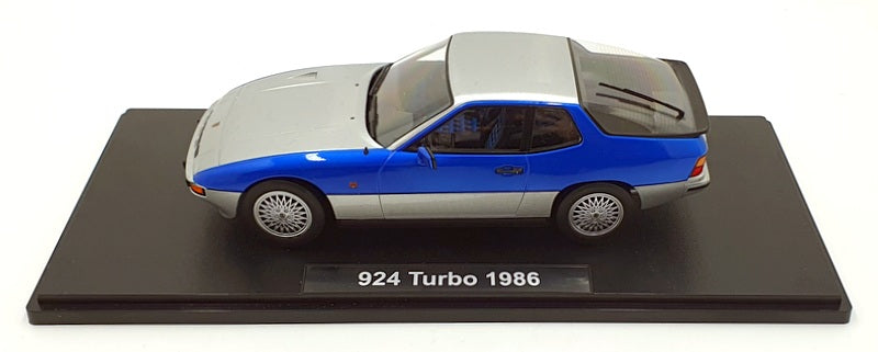 KK 1/18 Scale Diecast KKDC180903 - 1986 Porsche 924 Turbo - Silver/Blue