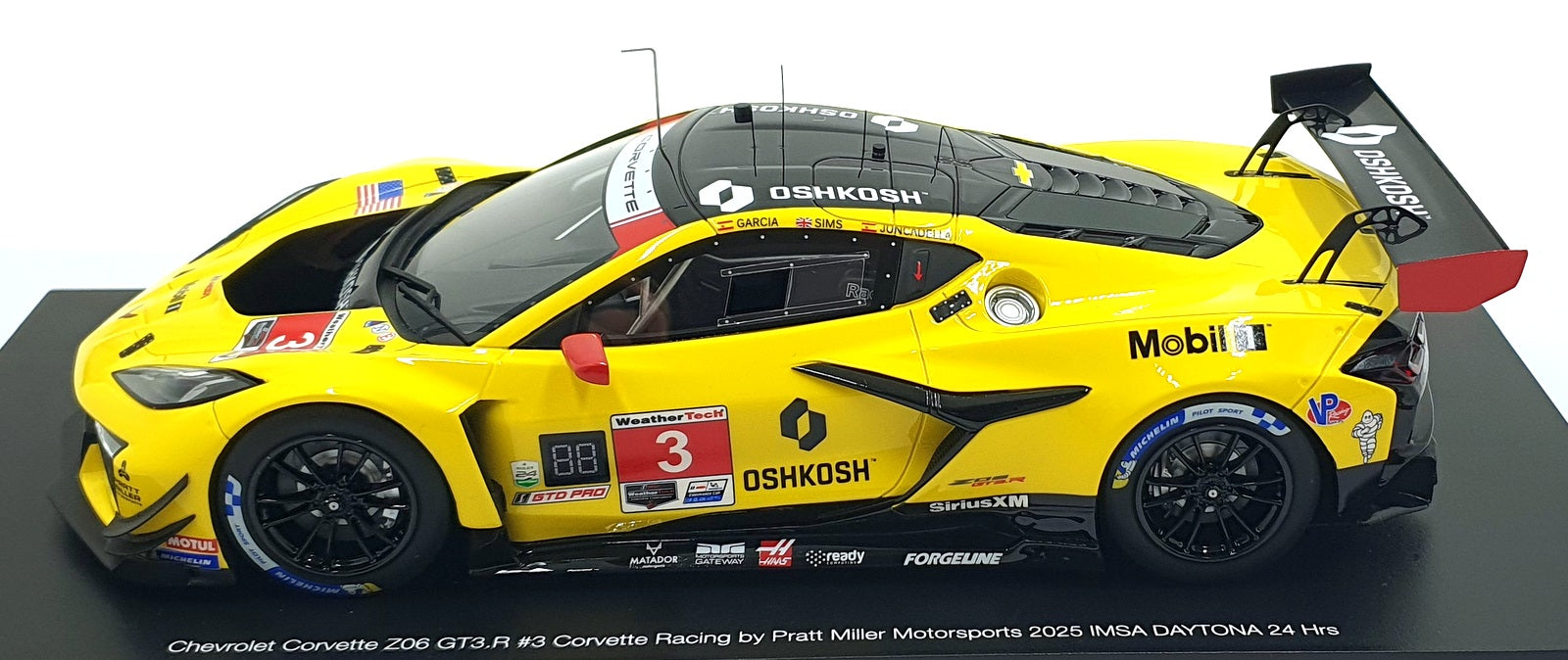 Top Speed 1/18 Scale Resin TS0629 Corvette Z06 GT3.R #3 Daytona 24h 2025