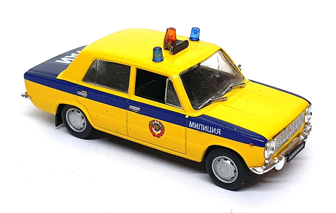 DeAgostini 1/43 Scale 7226X - Russian VAZ 2101 Police Car - Yellow/Blue