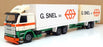 Tekno 1/50 Scale 62961 - Scania Truck & Trailer (G. SNEL) White/Orange/Green