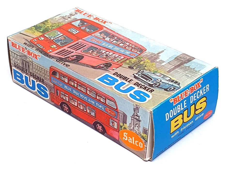 Blue Box 12cm Long 77819A - Double Decker Bus With Friction Drive - Red