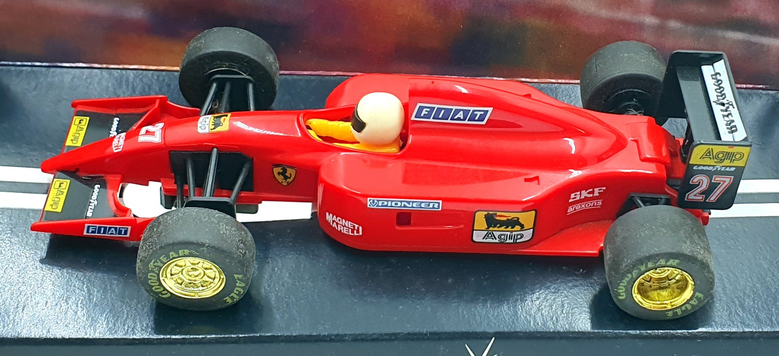 Scalextric 1/32 Scale Slotcar C319 - Ferrari 643 #27 - White Helmet
