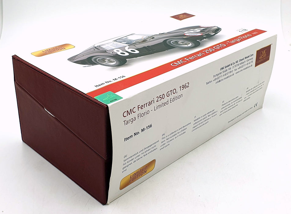 CMC 1/18 Scale M-156 - Ferrari 250 GTO 1962 Targa Florio #86 - Brown