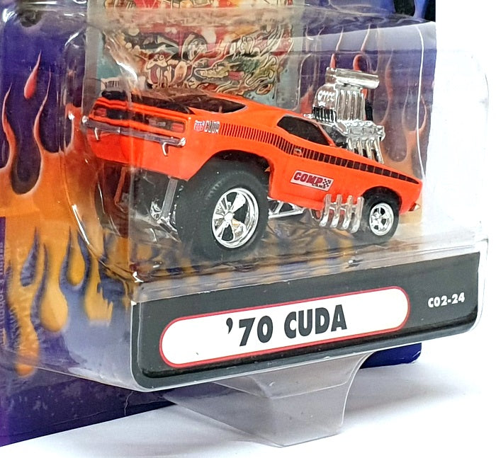 Muscle Machines 1/64 Scale 71171 C02-24 - 1970 Plymouth Cuda - Orange