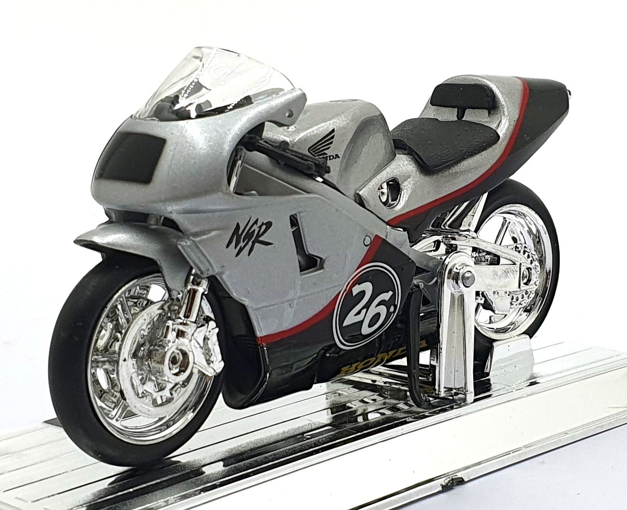 Saico 1/18 Scale Diecast TY3155 - Honda NSR #26 Motorbike - Silver