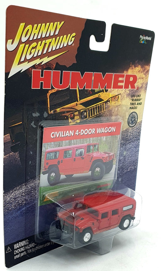Johnny Lighting 1/64 Scale 432-10 - Hummer Civilian 4-Door Wagon - Red