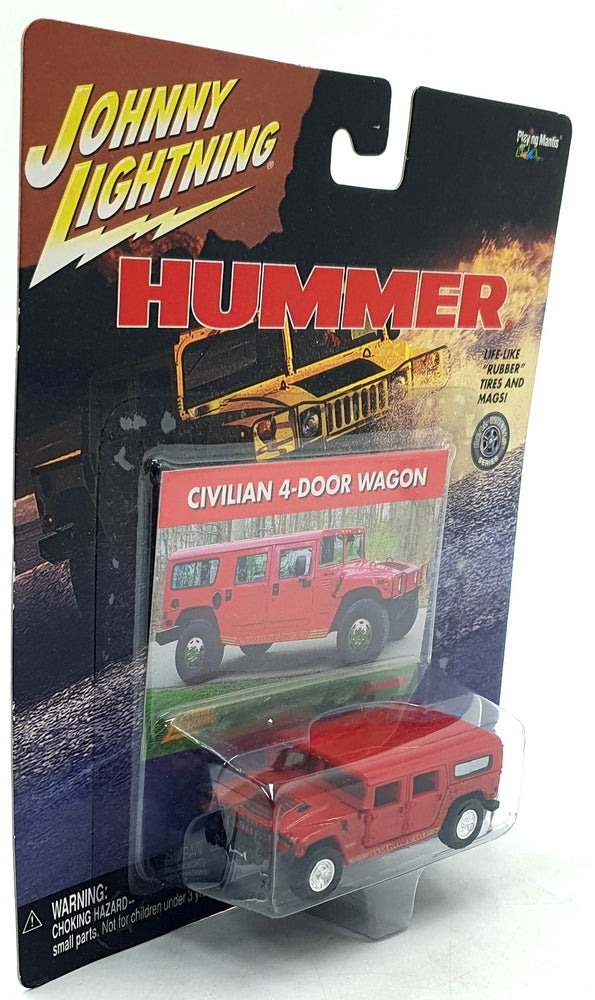 Johnny Lighting 1/64 Scale 432-10 - Hummer Civilian 4-Door Wagon - Red