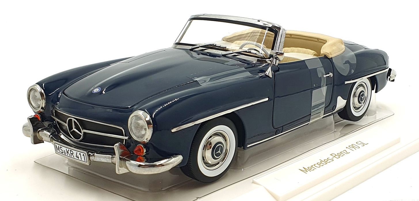 Norev 1/18 Scale Diecast 183403 - 1957 Mercedes-Benz 190 SL - Middle Blue