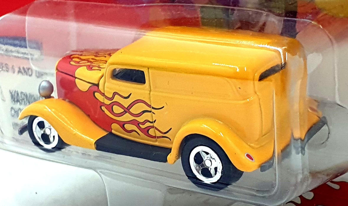 Johnny Lightning 1/64 Scale 442-03 Hot Rods 1933 Delivery Van - Yellow/Flames