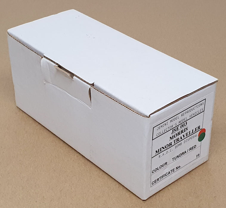 Jemini 1/43 Scale JSE003 Morris Minor Traveller RAOC Bomb Disposal - Tundra/Red