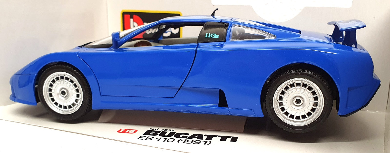 Burago 1/18 Scale Diecast 3035 - 1991 Bugatti EB 110 - Blue
