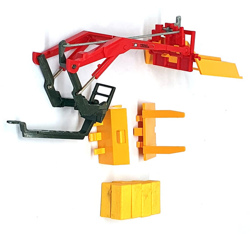 Britains 1/32 Scale 9574 - Front End Loader & Hay Bales - Red/Yellow/Black