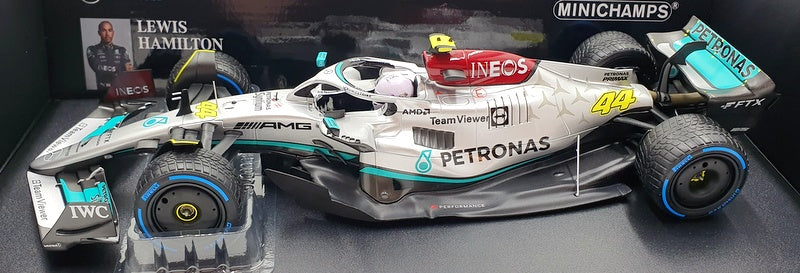 Minichamps 1/18 Scale 110 220744 F1 Mercedes AMG W13 E 2022 Monaco Hamilton #44
