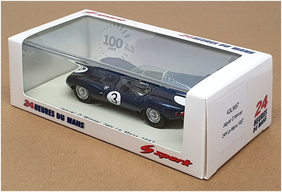 Spark Model 1/43 Scale 43LM57 - Jaguar D Winner 24h LM 1957 - Met Blue