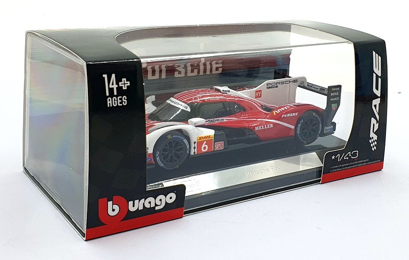 Burago Race 1/43 Scale 18-38319 - Porsche 963 Hypercar Le Mans #6