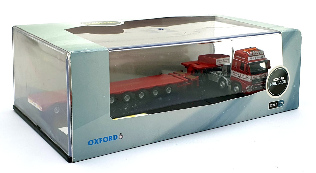 Oxford Diecast 1/76 Scale VOL03LL - Volvo FH Low Loader West of Scotland - Red