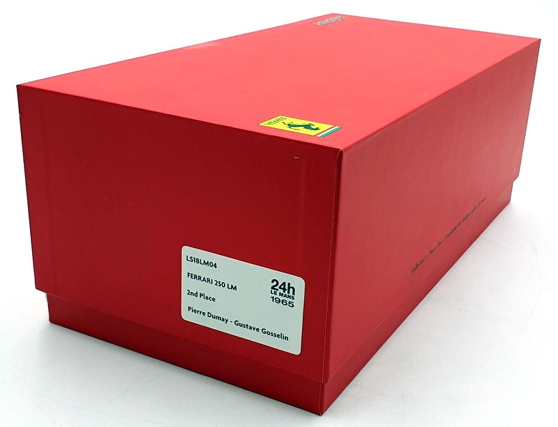 Look Smart 1/18 Scale LS18LM04 - Ferrari 250 LM 2nd Le Mans 1965 P.Dumay