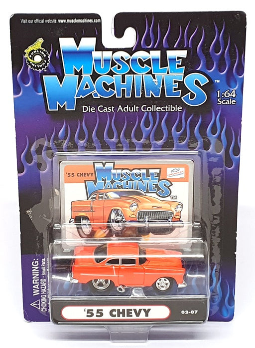 Muscle Machines 1/64 Scale 71161 02-07 - 1955 Chevrolet Chevy - Orange