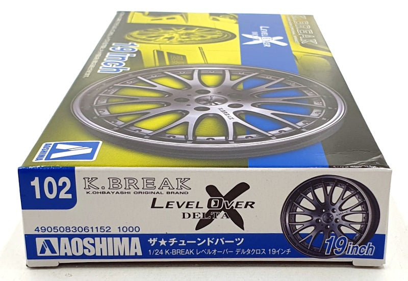 Aoshima 1/24 Scale Four Wheel Set 61152 - K.Break Level Over Delta 19 Inch
